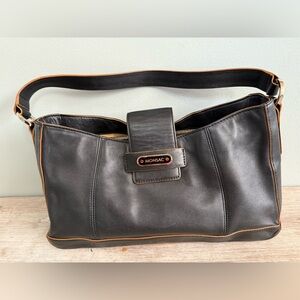 Gorgeous Black Leather MONSAC Purse Sachel bag